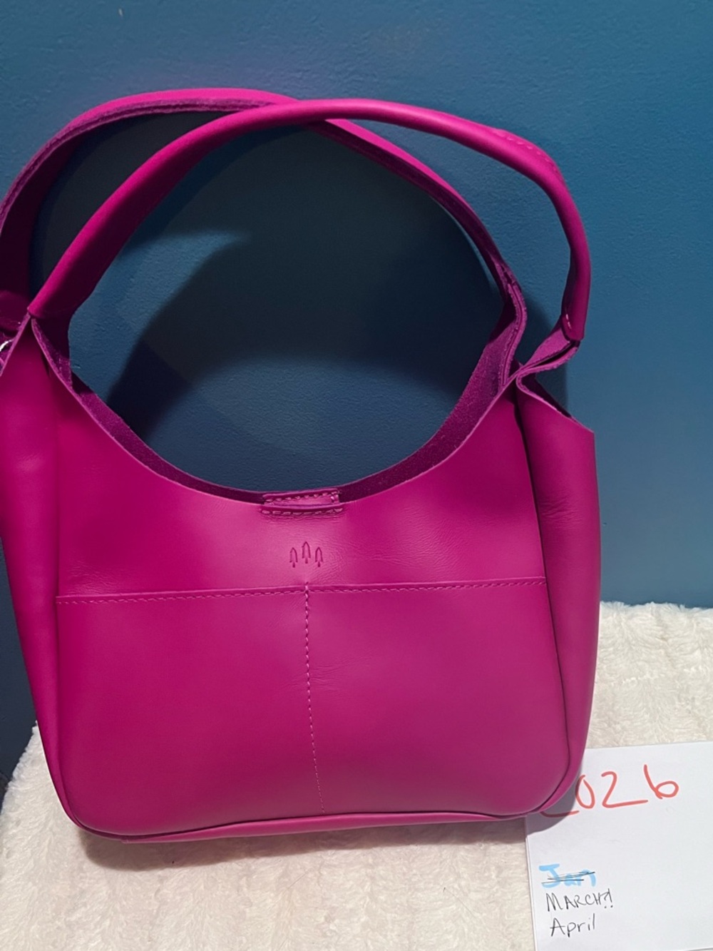 Portland Leather goods medium, hot pink Madison unicorn